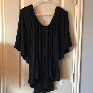 Black flowy off the shoulder top